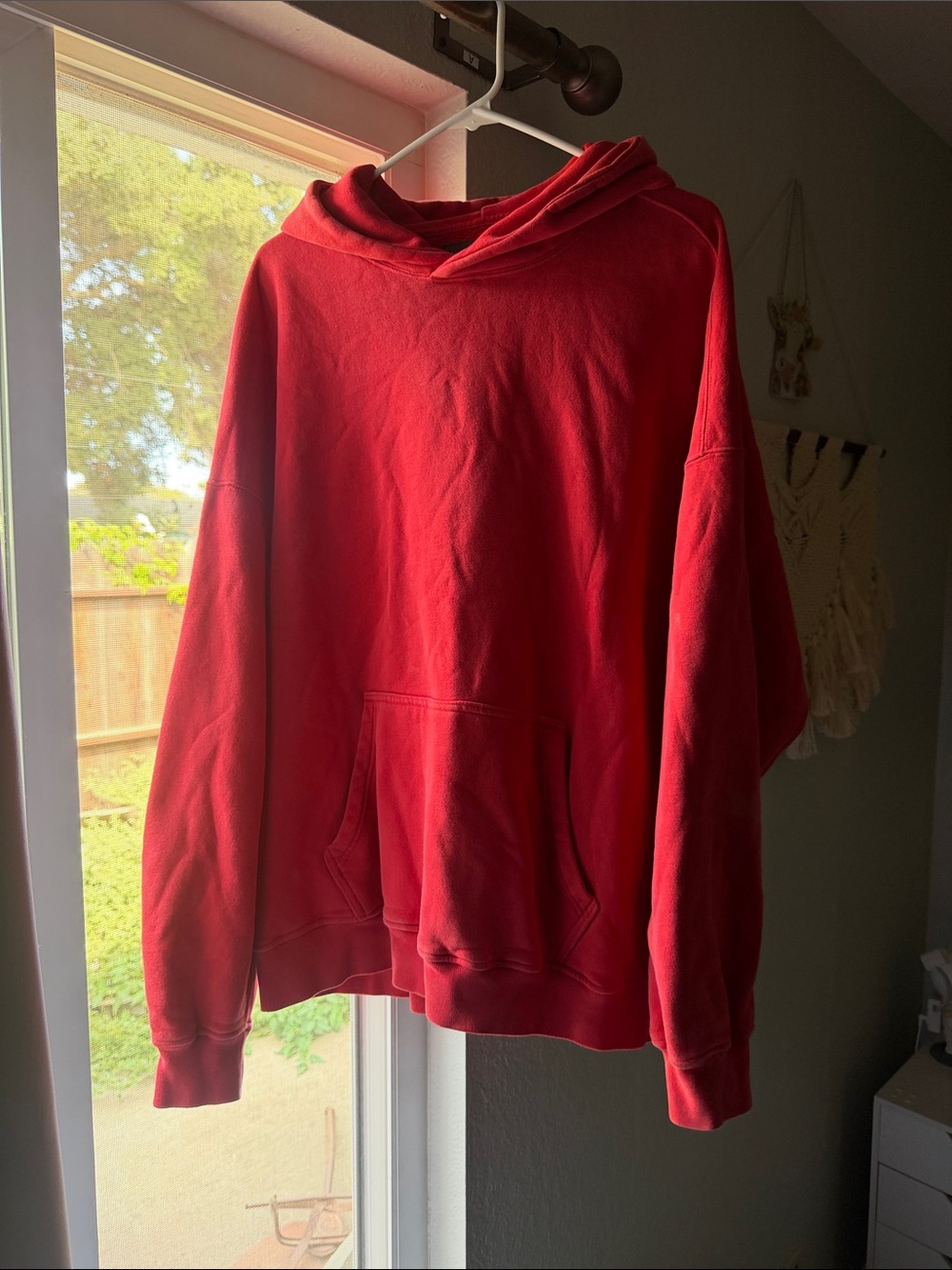 Abercrombie & Fitch Red Zip-Up Hoodie